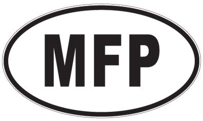 MFP - 3 Letter Initials Oval Sticker