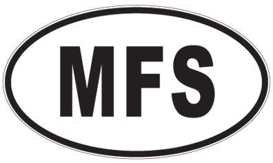 MFS - 3 Letter Initials Oval Sticker