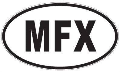 MFX - 3 Letter Initials Oval Sticker