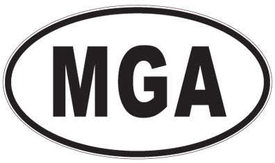 MGA - 3 Letter Initials Oval Sticker