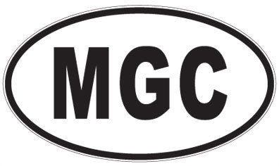 MGC - 3 Letter Initials Oval Sticker