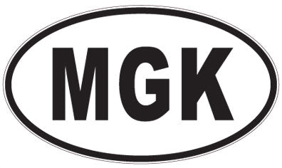 MGK - 3 Letter Initials Oval Sticker
