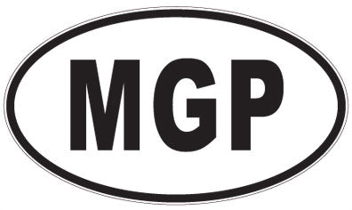 MGP - 3 Letter Initials Oval Sticker