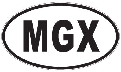 MGX - 3 Letter Initials Oval Sticker
