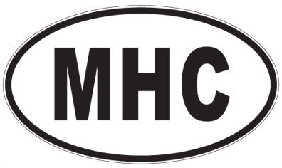MHC - 3 Letter Initials Oval Sticker