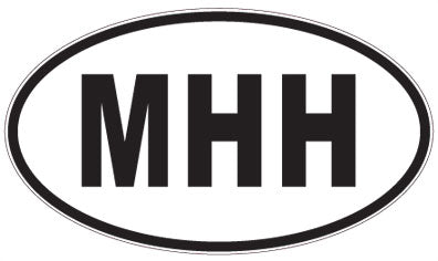 MHH - 3 Letter Initials Oval Sticker