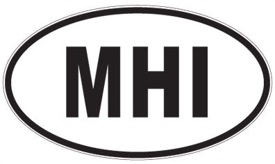 MHI - 3 Letter Initials Oval Sticker