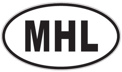MHL - 3 Letter Initials Oval Sticker