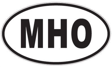 MHO - 3 Letter Initials Oval Sticker