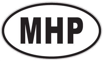 MHP - 3 Letter Initials Oval Sticker