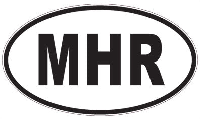 MHR - 3 Letter Initials Oval Sticker