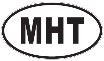 MHT - 3 Letter Initials Oval Sticker