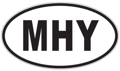 MHY - 3 Letter Initials Oval Sticker