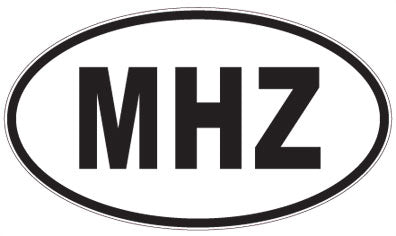MHZ - 3 Letter Initials Oval Sticker