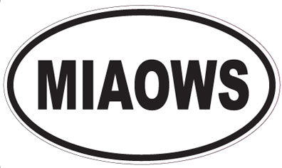 MIAOWS - Oval Sticker