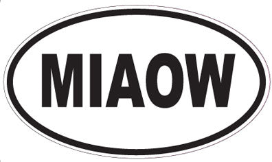 MIAOW - Oval Magnet