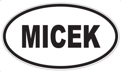 MICEK - Oval Sticker