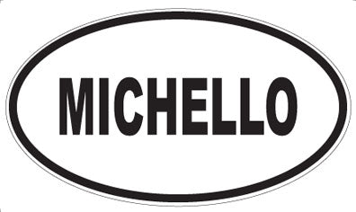 MICHELLO - Oval Sticker