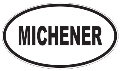 MICHENER - Oval Sticker