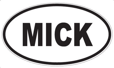 MICK - Oval Sticker