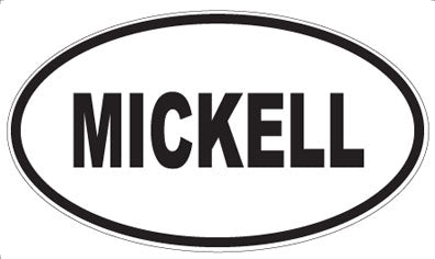 MICKELL - Oval Magnet
