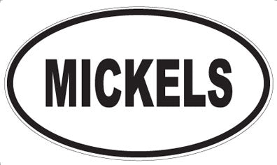 MICKELS - Oval Sticker