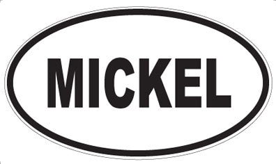 MICKEL - Oval Magnet