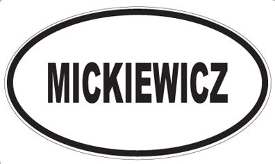 MICKIEWICZ - Oval Sticker