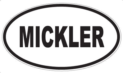 MICKLER - Oval Sticker