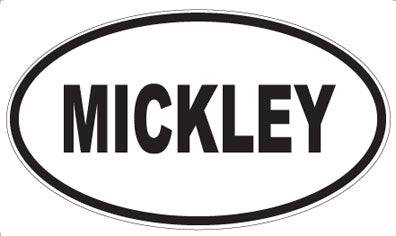 MICKLEY - Oval Sticker