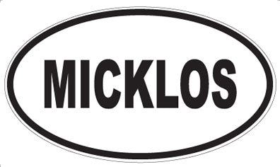 MICKLOS - Oval Sticker