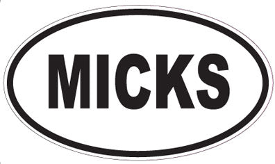 MICKS - Oval Sticker