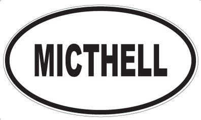 MICTHELL - Oval Sticker