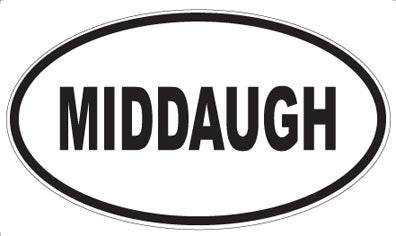 MIDDAUGH - Oval Magnet