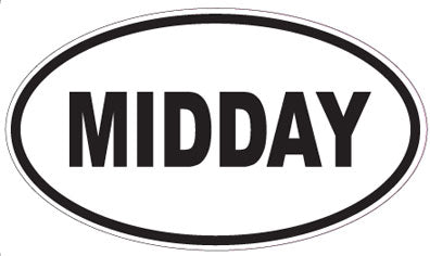 MIDDAY - Oval Sticker