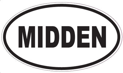 MIDDEN - Oval Sticker