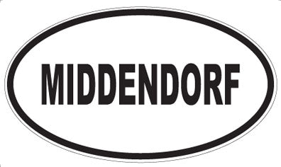 MIDDENDORF - Oval Sticker