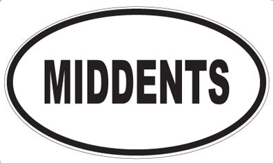 MIDDENTS - Oval Sticker