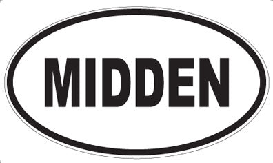 MIDDEN - Oval Magnet