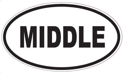 MIDDLE - Oval Sticker