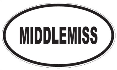 MIDDLEMISS - Oval Sticker