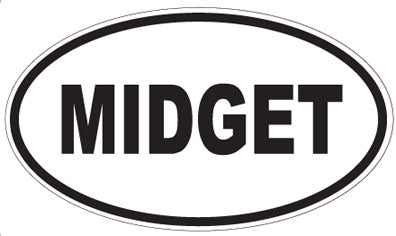 MIDGET - Oval Sticker