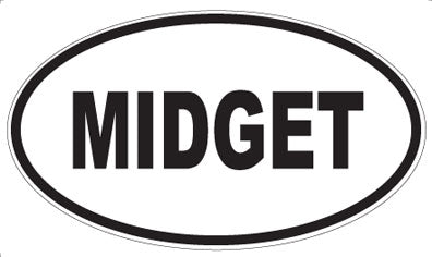 MIDGET - Oval Magnet