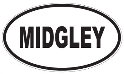 MIDGLEY - Oval Sticker