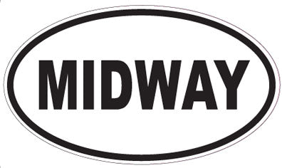 MIDWAY - Oval Sticker