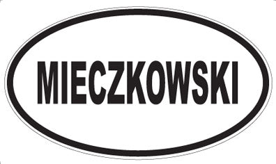 MIECZKOWSKI - Oval Sticker