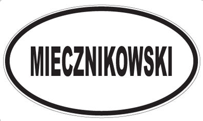 MIECZNIKOWSKI - Oval Sticker