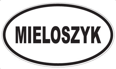 MIELOSZYK - Oval Magnet