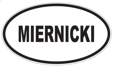 MIERNICKI - Oval Sticker