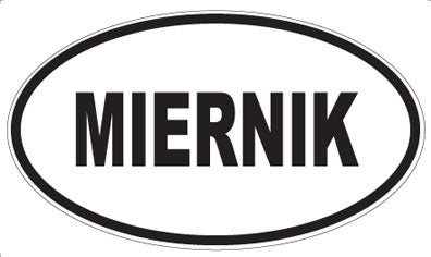 MIERNIK - Oval Sticker